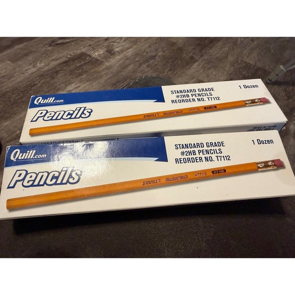 Quill To Paper Other - Quill Standard Grade 2HB Pencils 1 Dozen Reorder No T7112 Yellow Wood